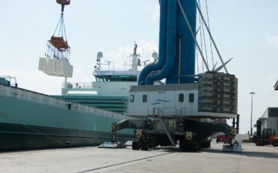 Euroports descarga 31.000 toneladas de pasta de papel, la segunda operativa más importante de la historia del Puerto