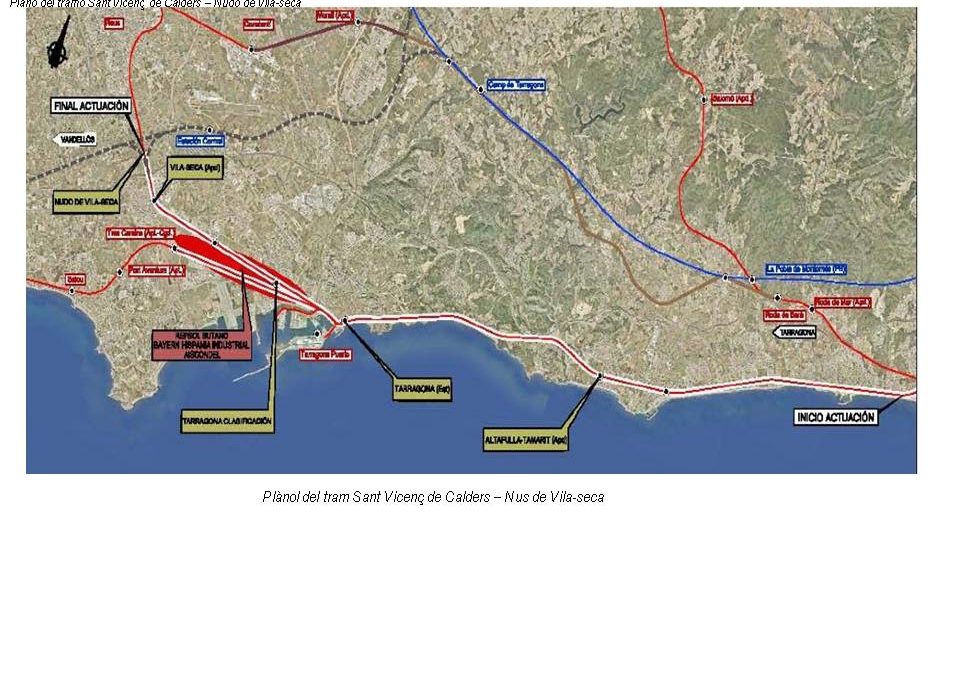 Adif ejecuta nuevas obras para avanzar en el desarrollo del Corredor Mediterráneo en Tarragona
