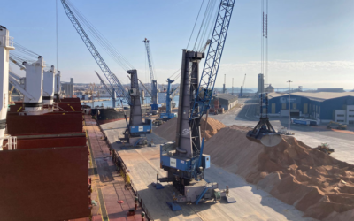 Bergé gestionará un millón de toneladas de zahorra para la construcción desde el Port con destino a Estados Unidos