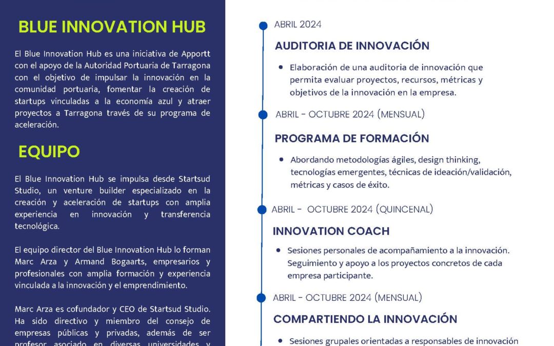 Apportt y StartSud impulsan un programa de innovación para la Comunidad Portuaria del Port Tarragona