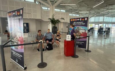 Una experiencia de realidad virtual permite a los cruceristas sobrevolar la Tarraco romana desde la terminal de Port Tarragona